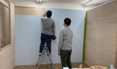 撮影用の空間作っています。ここでDIY作品を撮ります