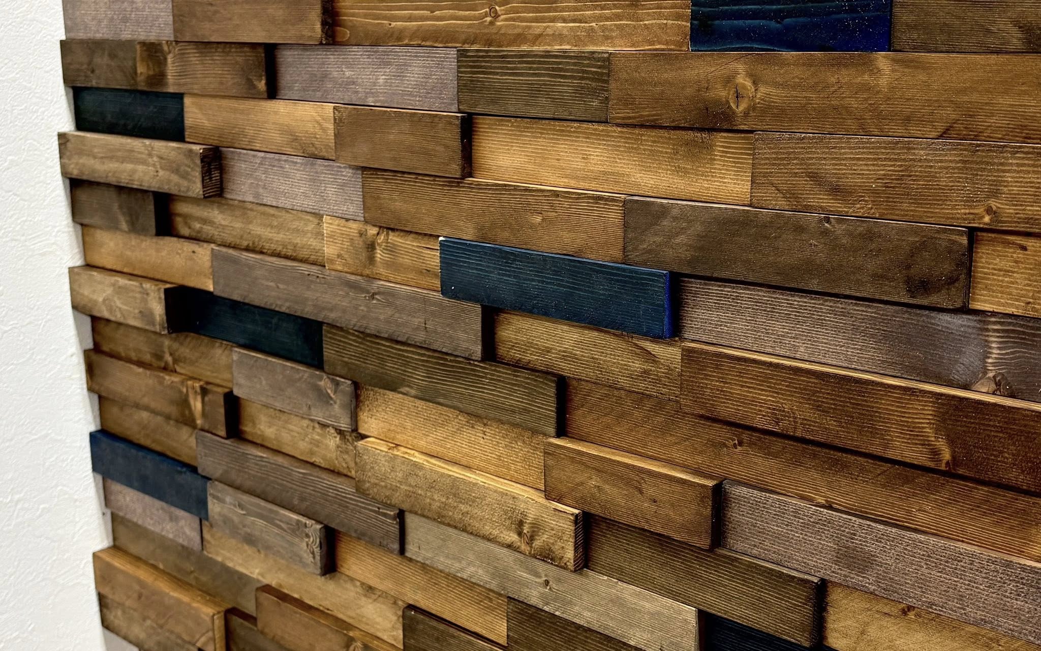 ウッドブロック壁