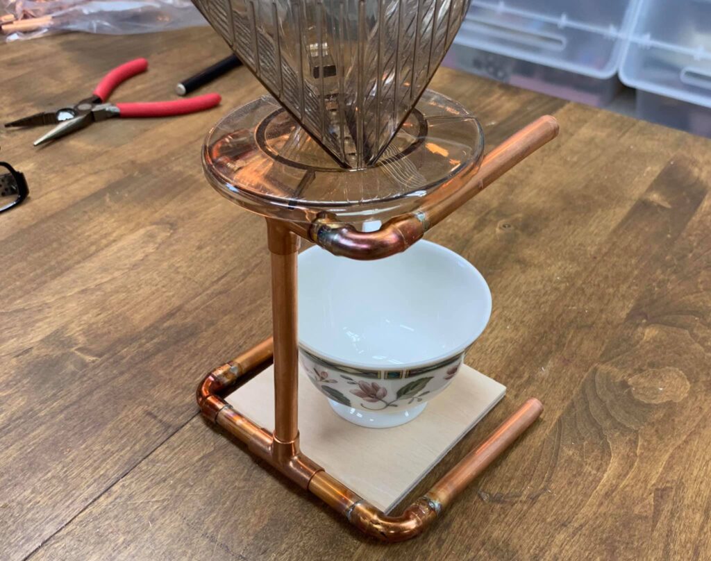 銅管でドリッパー