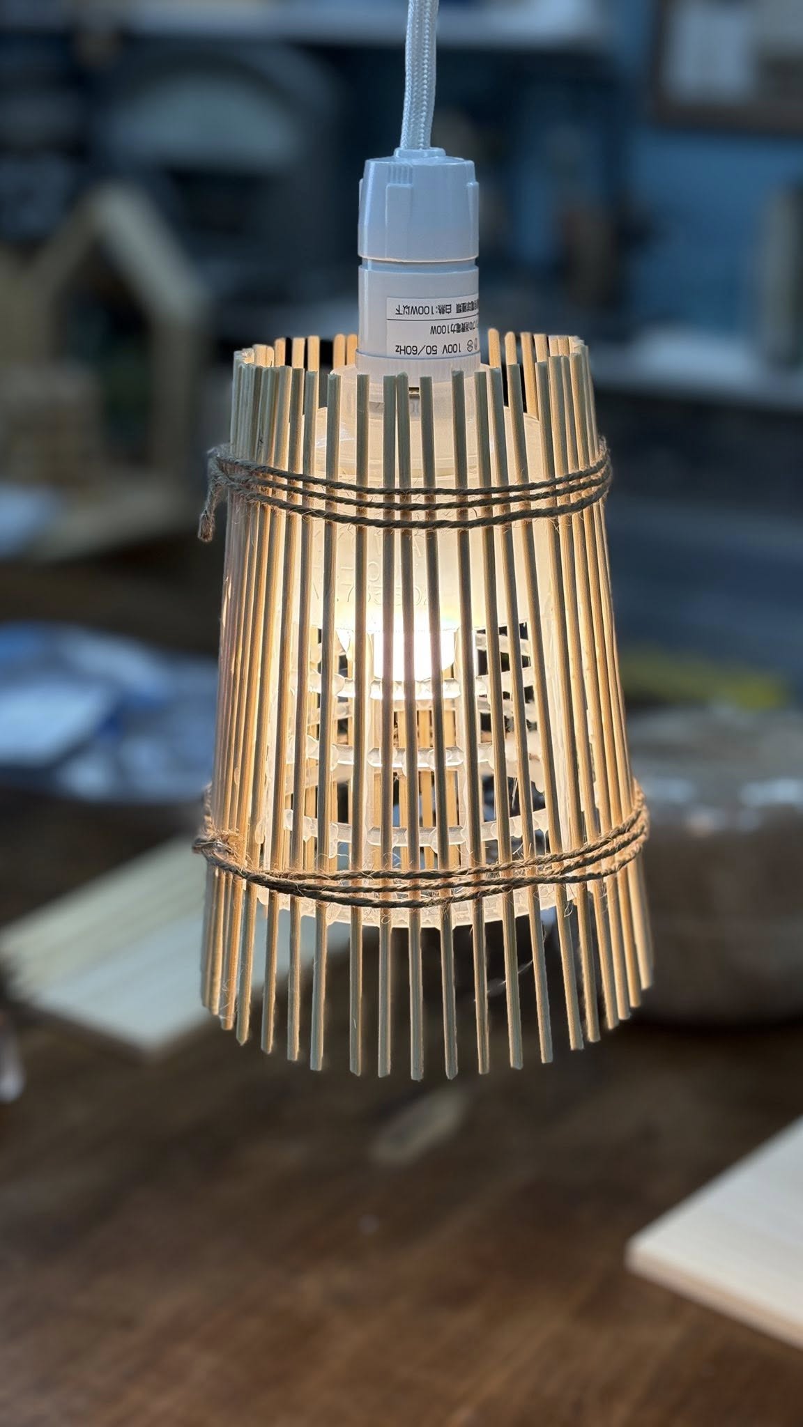 竹ひごランタン