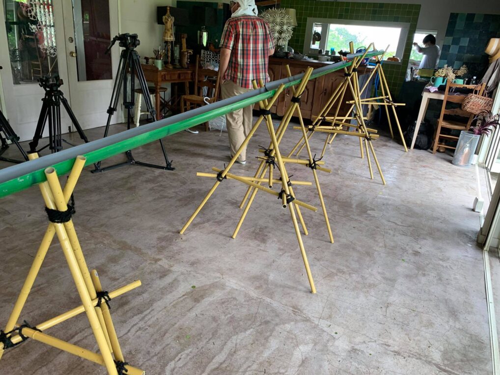 塩ビパイプを利用して流しそうめん台をDIY！