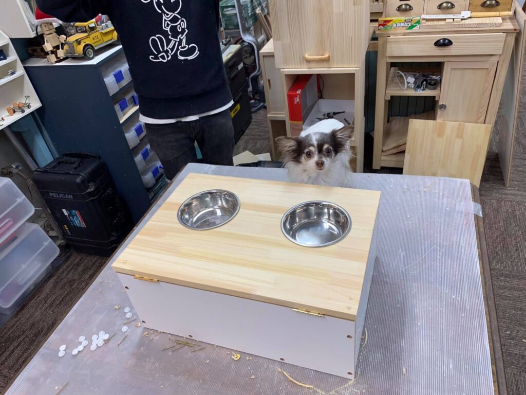 ペット用フードボールとフードストッカーをDIY！