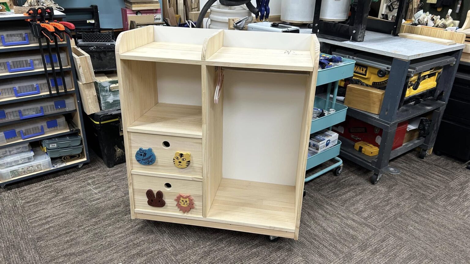 子供用収納ボックスをDIY！かわいい動物モチーフの収納家具